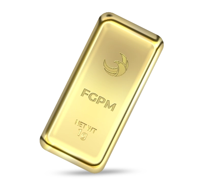 1 gram · 999.9 fine gold bar